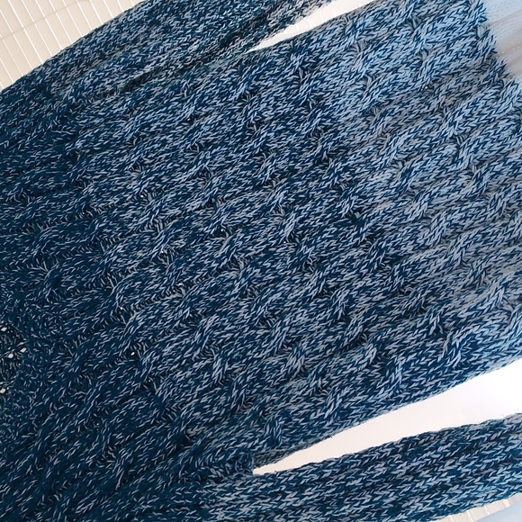 XL Liz Claiborne Teal Green and White Knit Sweater - Picture 2 of 4